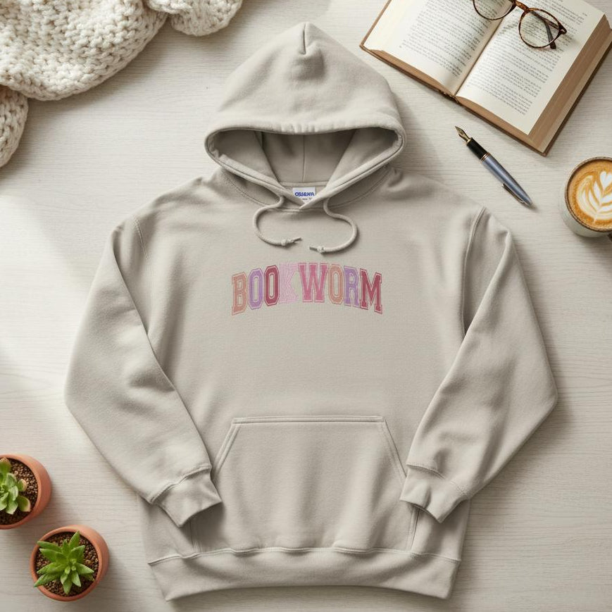 Bookworm Hoodie - Colourful Design