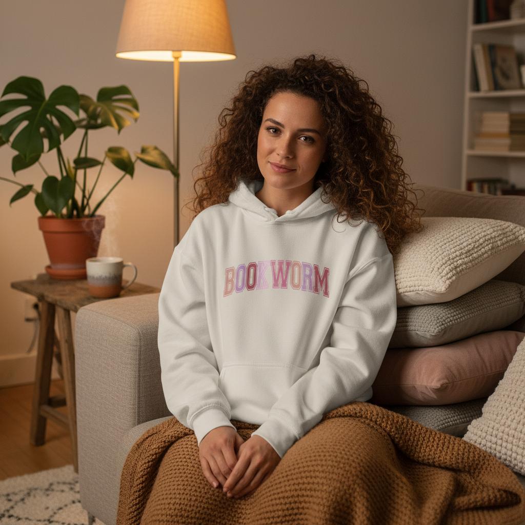 Bookworm Hoodie - Colourful Design