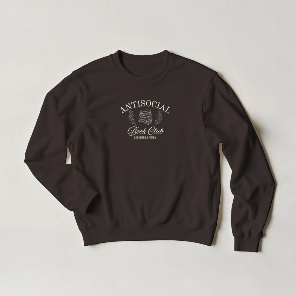 Antisocial Book Club Sweatshirt - Chocolate