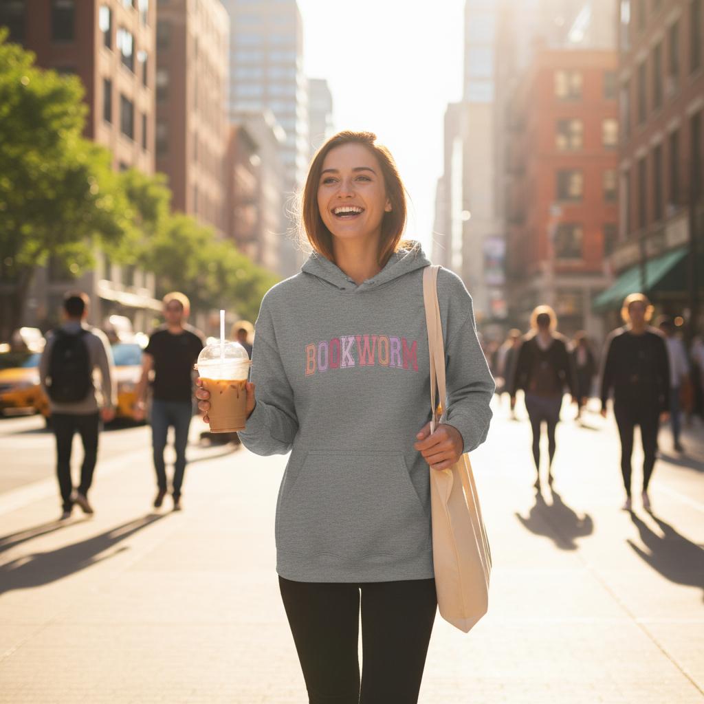 Bookworm Hoodie - Colourful Design