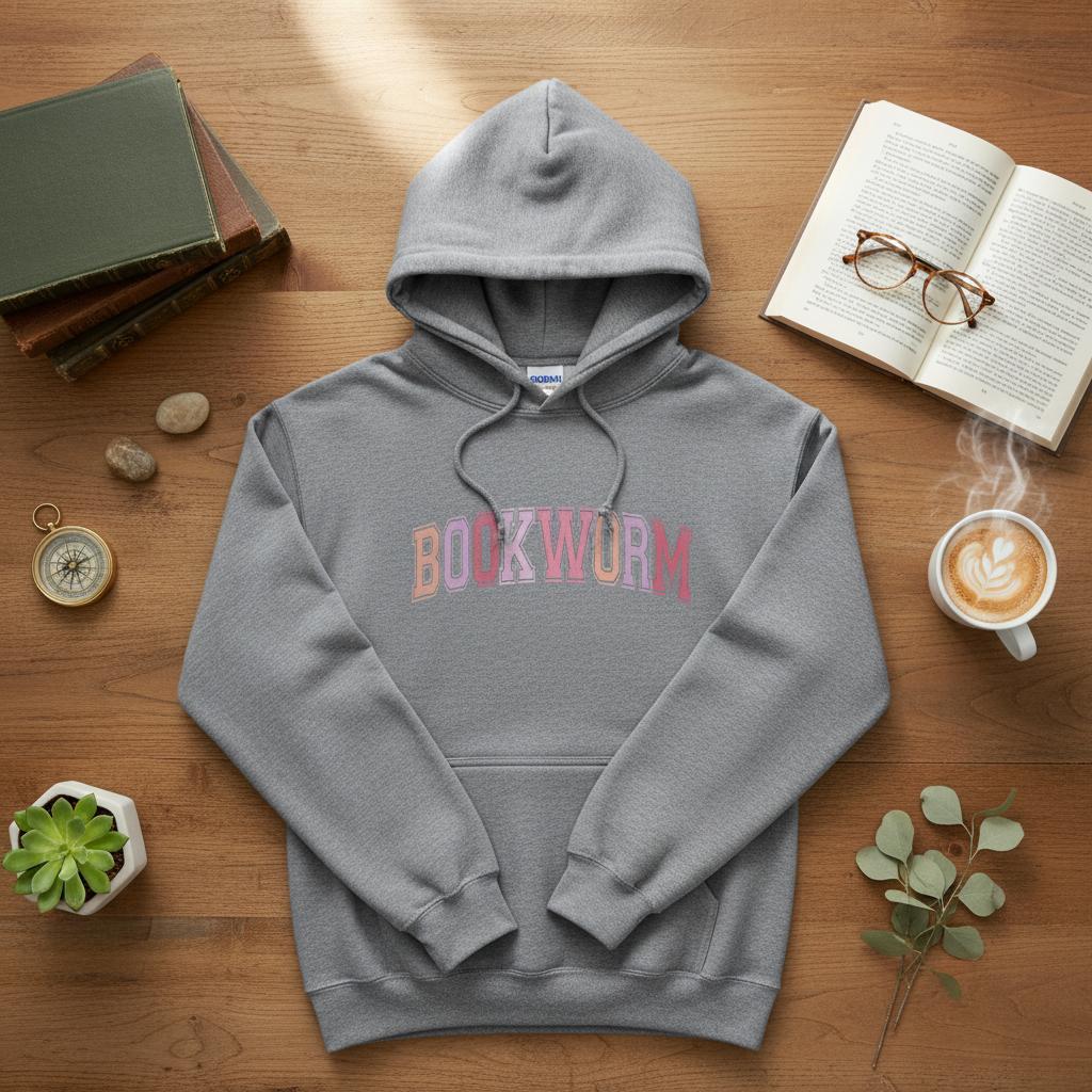 Bookworm Hoodie - Colourful Design