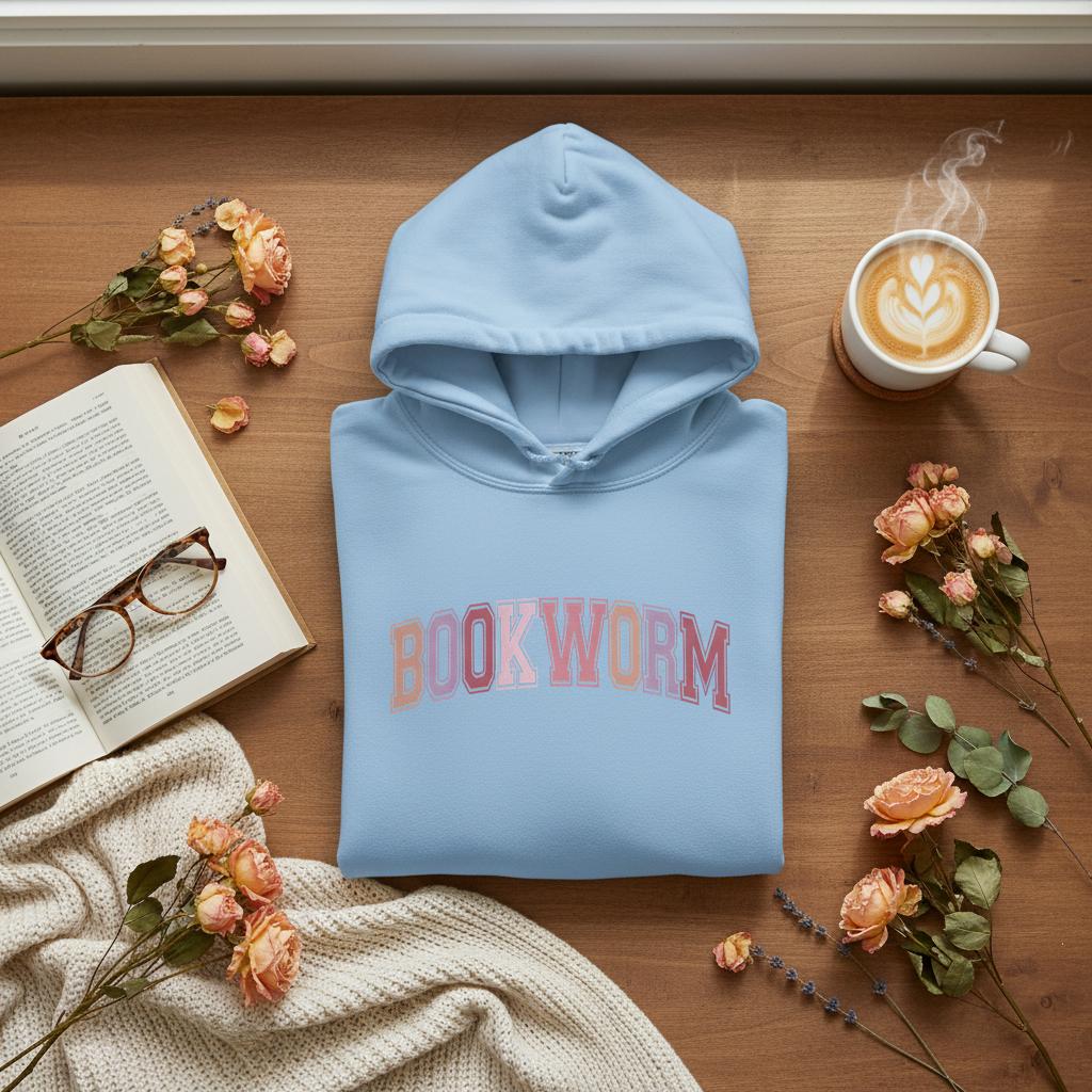 Bookworm Hoodie - Colourful Design