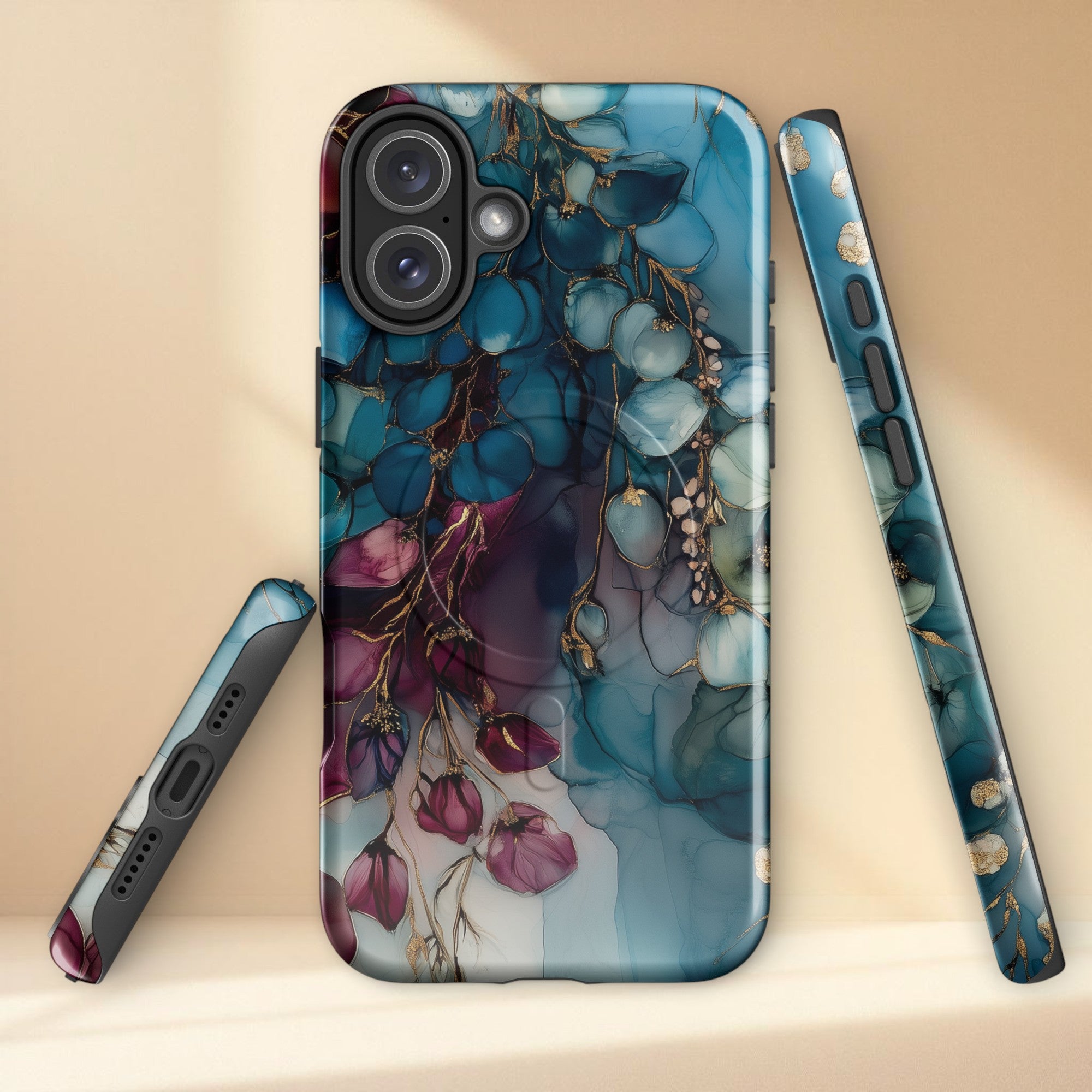 Moody floral MagSafe phone case for women