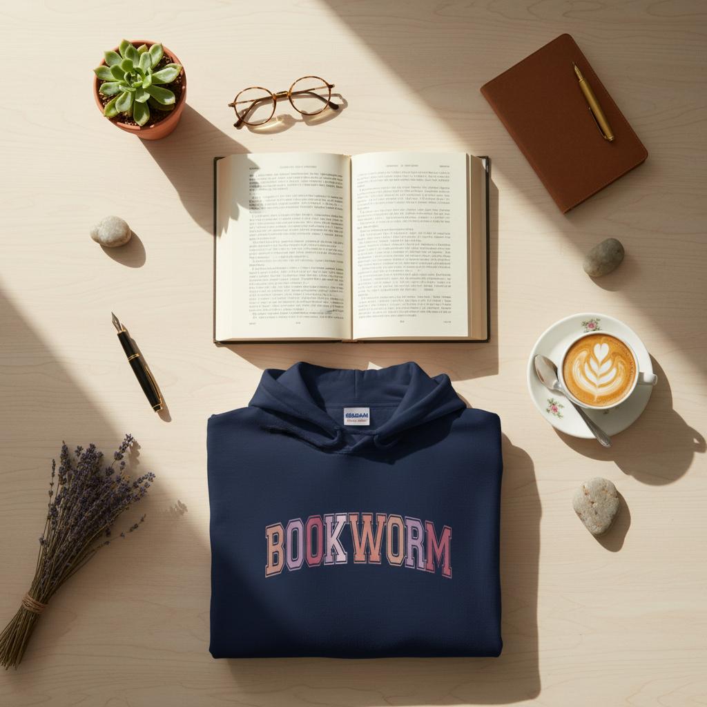 Bookworm Hoodie - Colourful Design