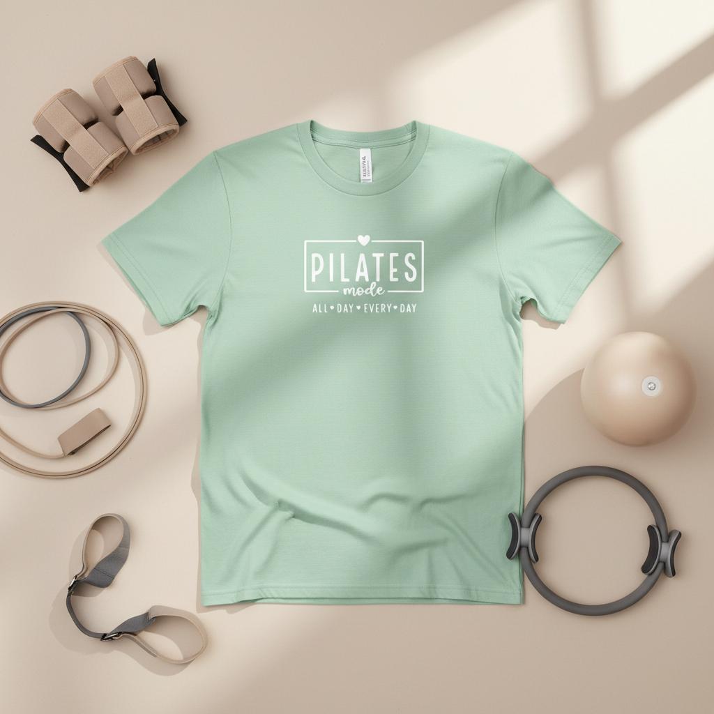 Pilates Mode Tee – Vintage Aesthetic Pilates Girl T‑Shirt