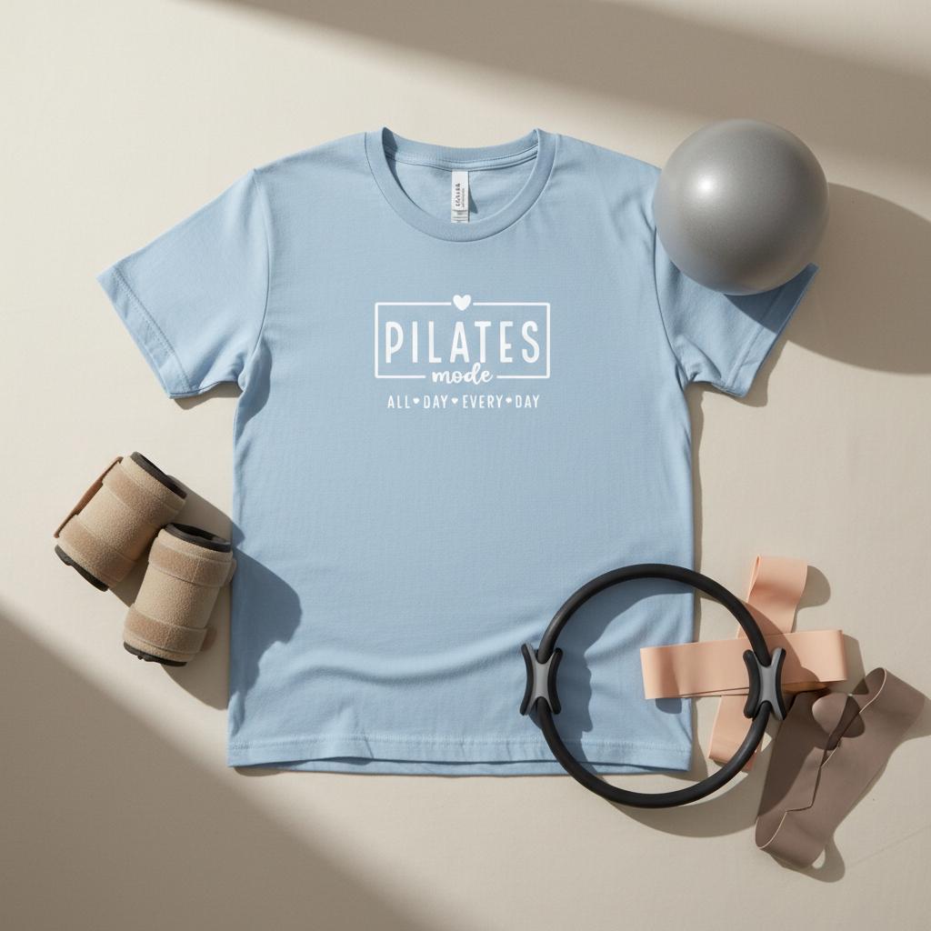 Pilates Mode Tee – Vintage Aesthetic Pilates Girl T‑Shirt