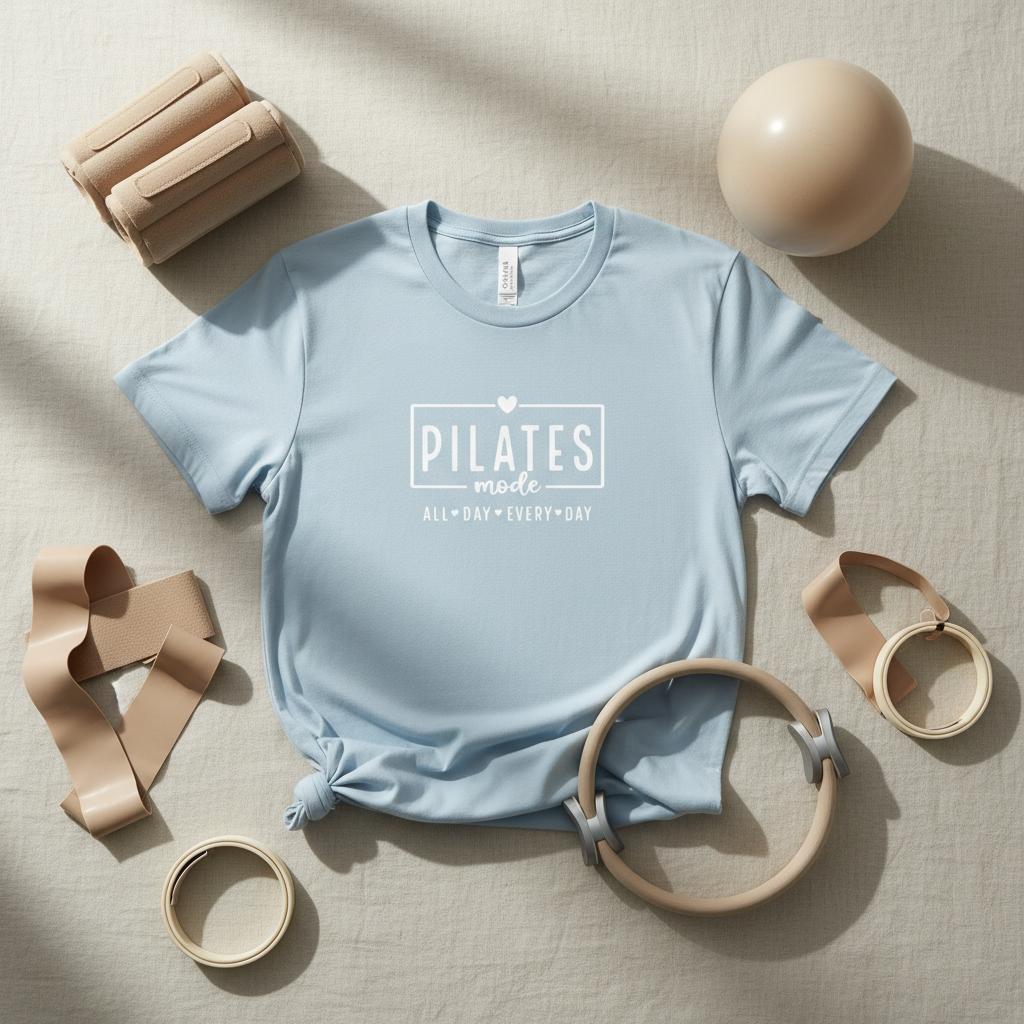 Pilates Mode Tee – Vintage Aesthetic Pilates Girl T‑Shirt