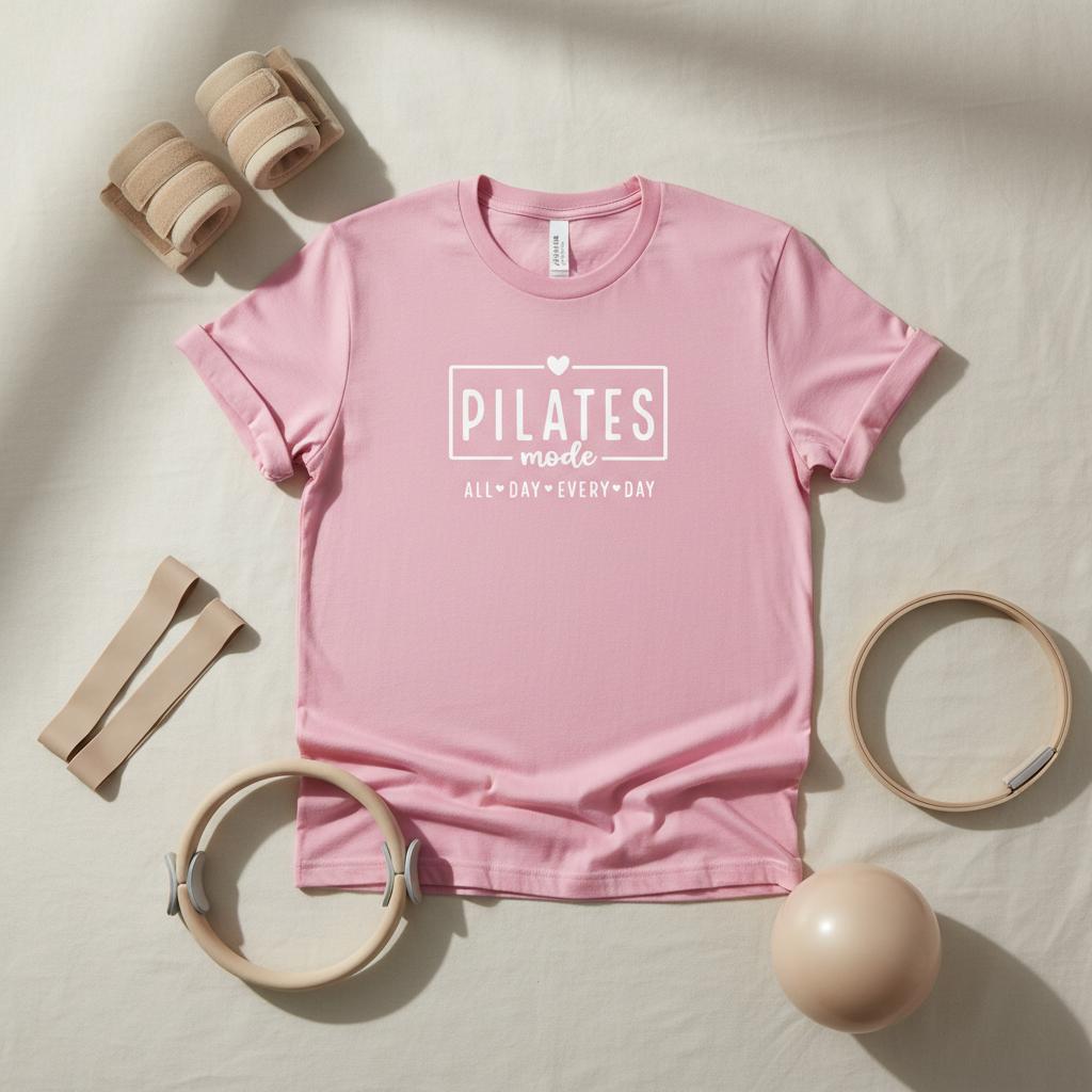 Pilates Mode Tee – Vintage Aesthetic Pilates Girl T‑Shirt