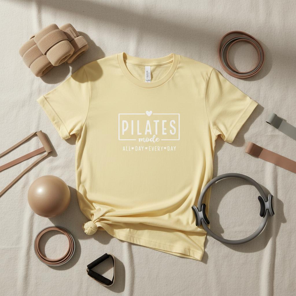 Pilates Mode Tee – Vintage Aesthetic Pilates Girl T‑Shirt
