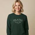 Pilates sweatshirt in dark colourway with white minimalist text