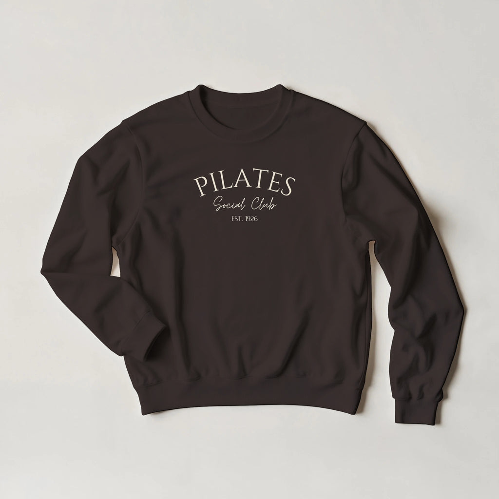 Chocolate brown Pilates Social Club jumper for women