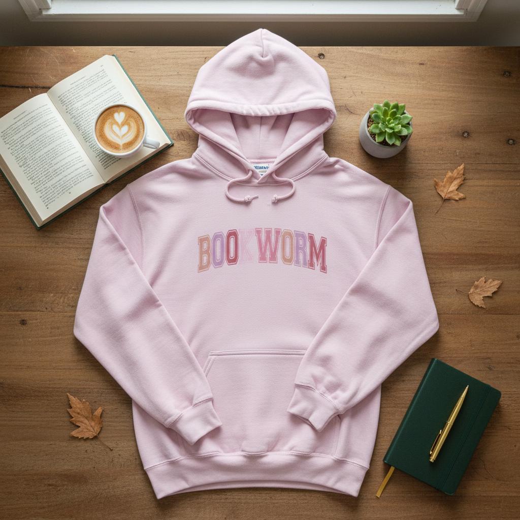 Bookworm Hoodie - Colourful Design