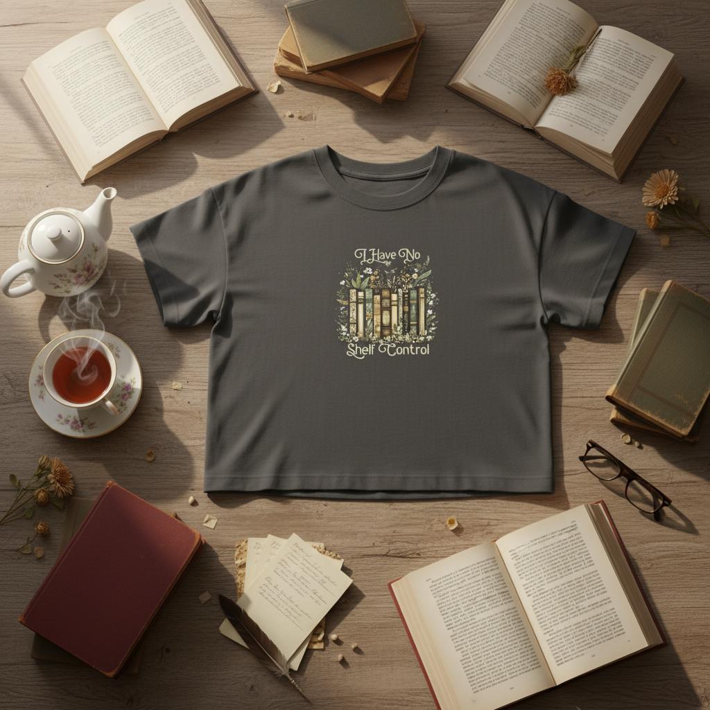 'I Have No Shelf Control' Organic Cotton Oversized T-Shirt