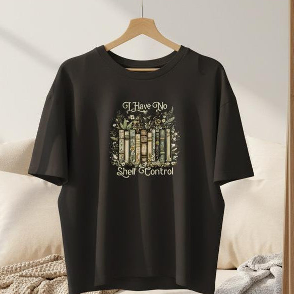 'I Have No Shelf Control' Oversized Organic Cotton T-Shirt