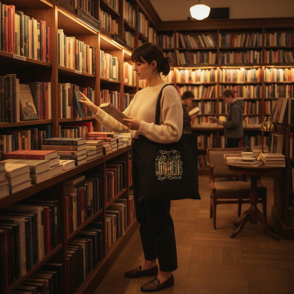 Book Lover Organic Cotton Tote Bag