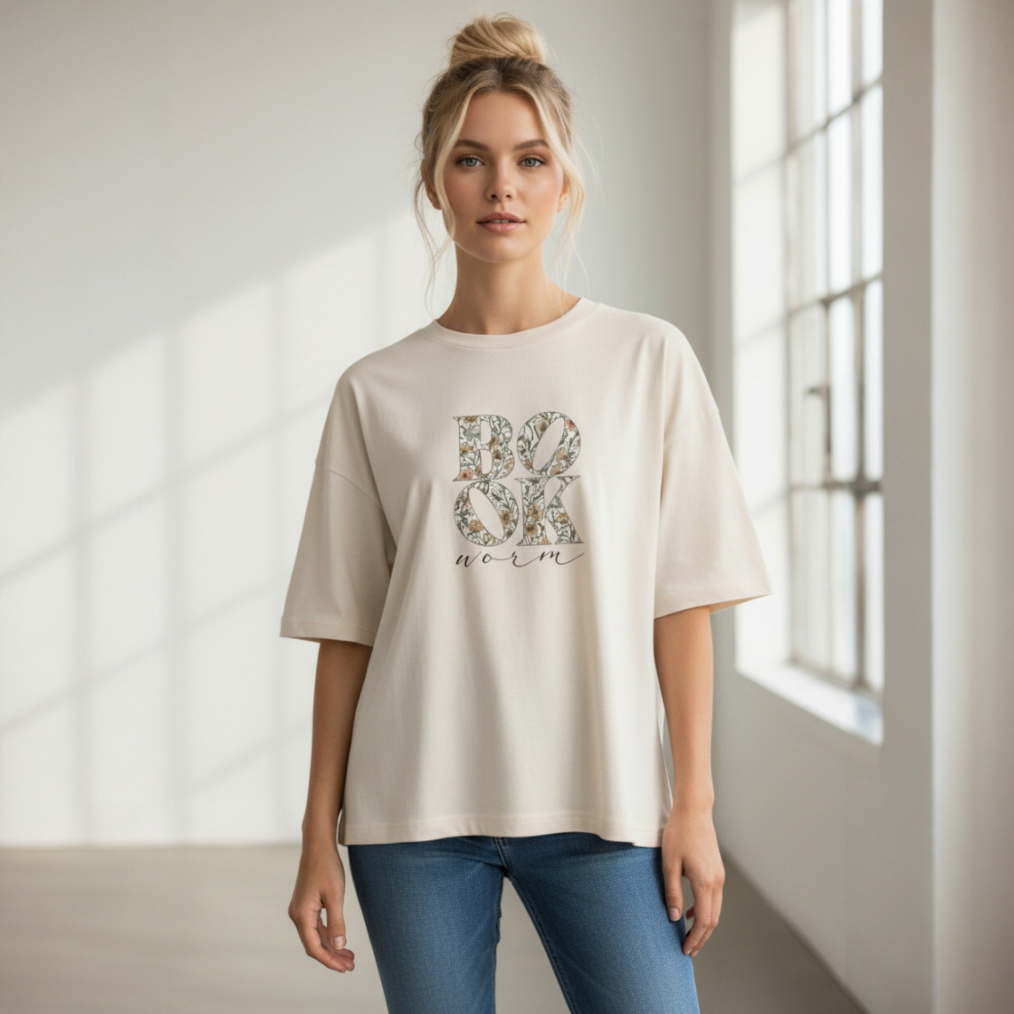 Bookworm Oversized Organic Cotton T-Shirt