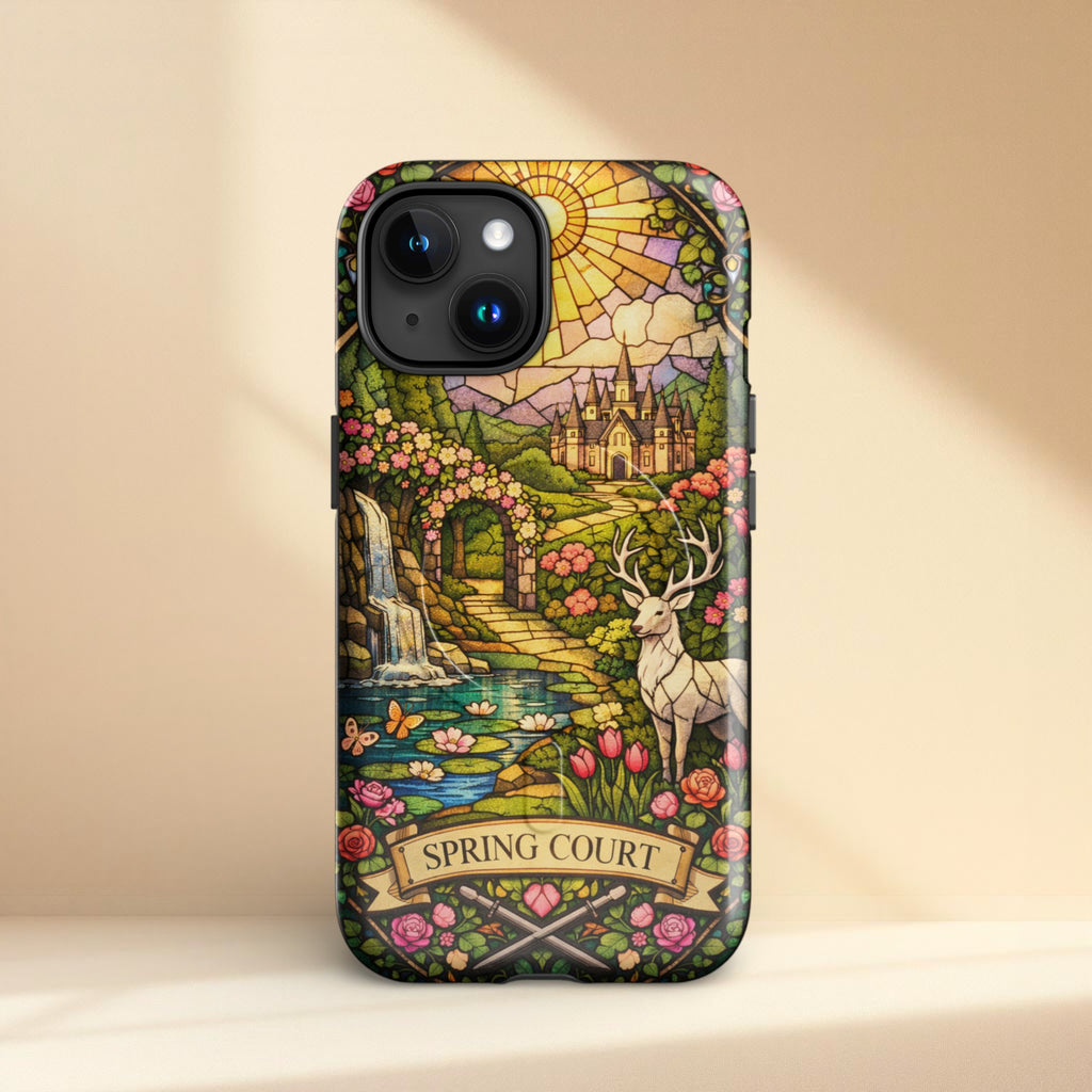 Spring Court Stained Glass MagSafe® tough case for iPhone®