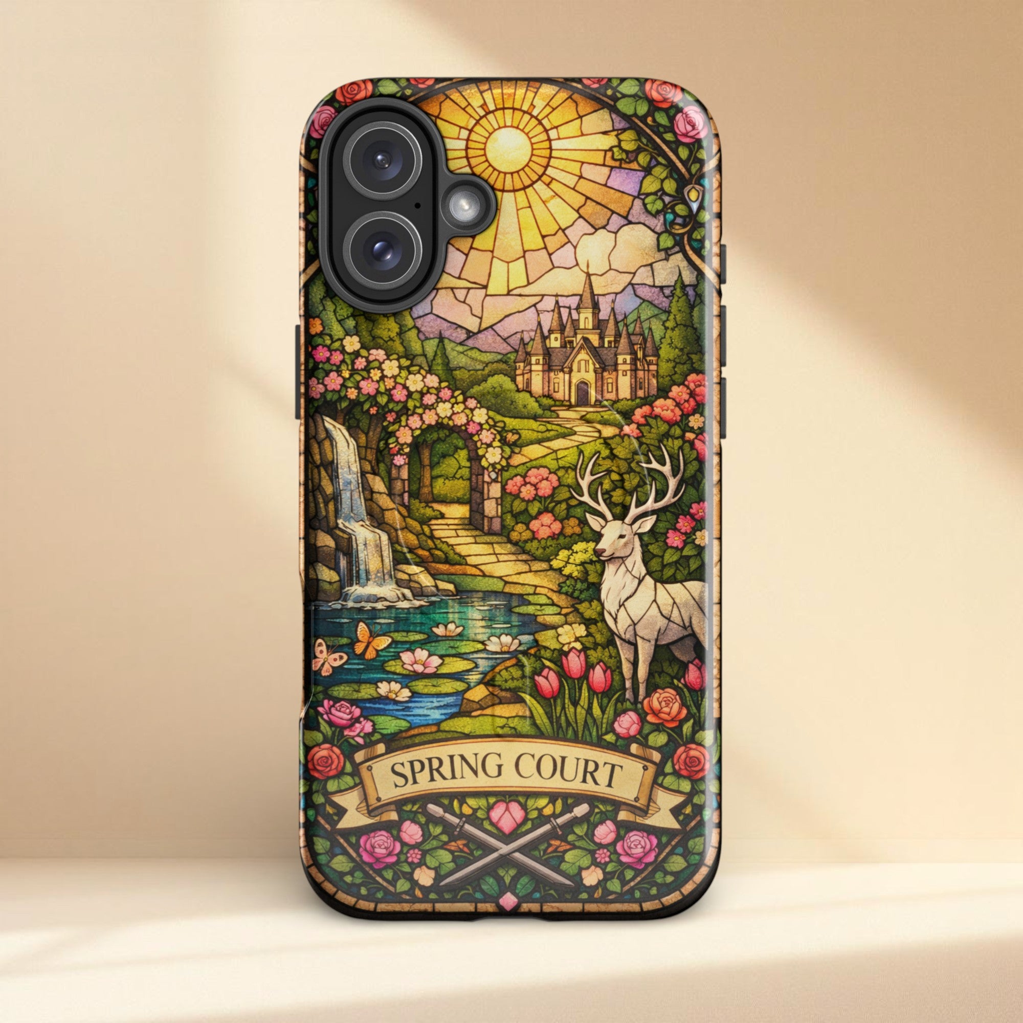 Spring Court Stained Glass MagSafe® tough case for iPhone®