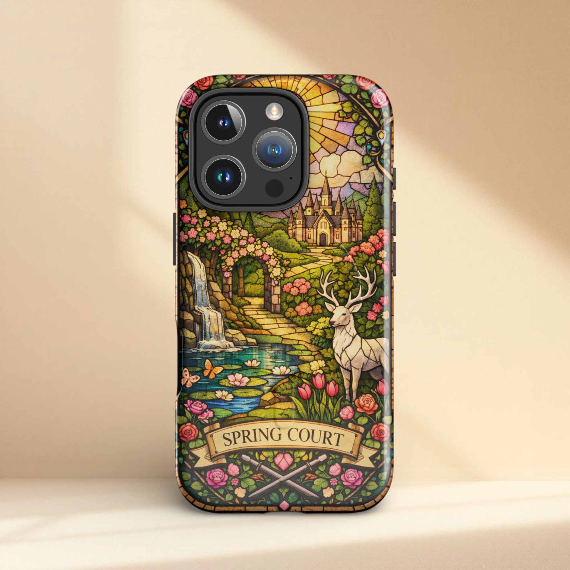 Spring Court Stained Glass MagSafe® tough case for iPhone®