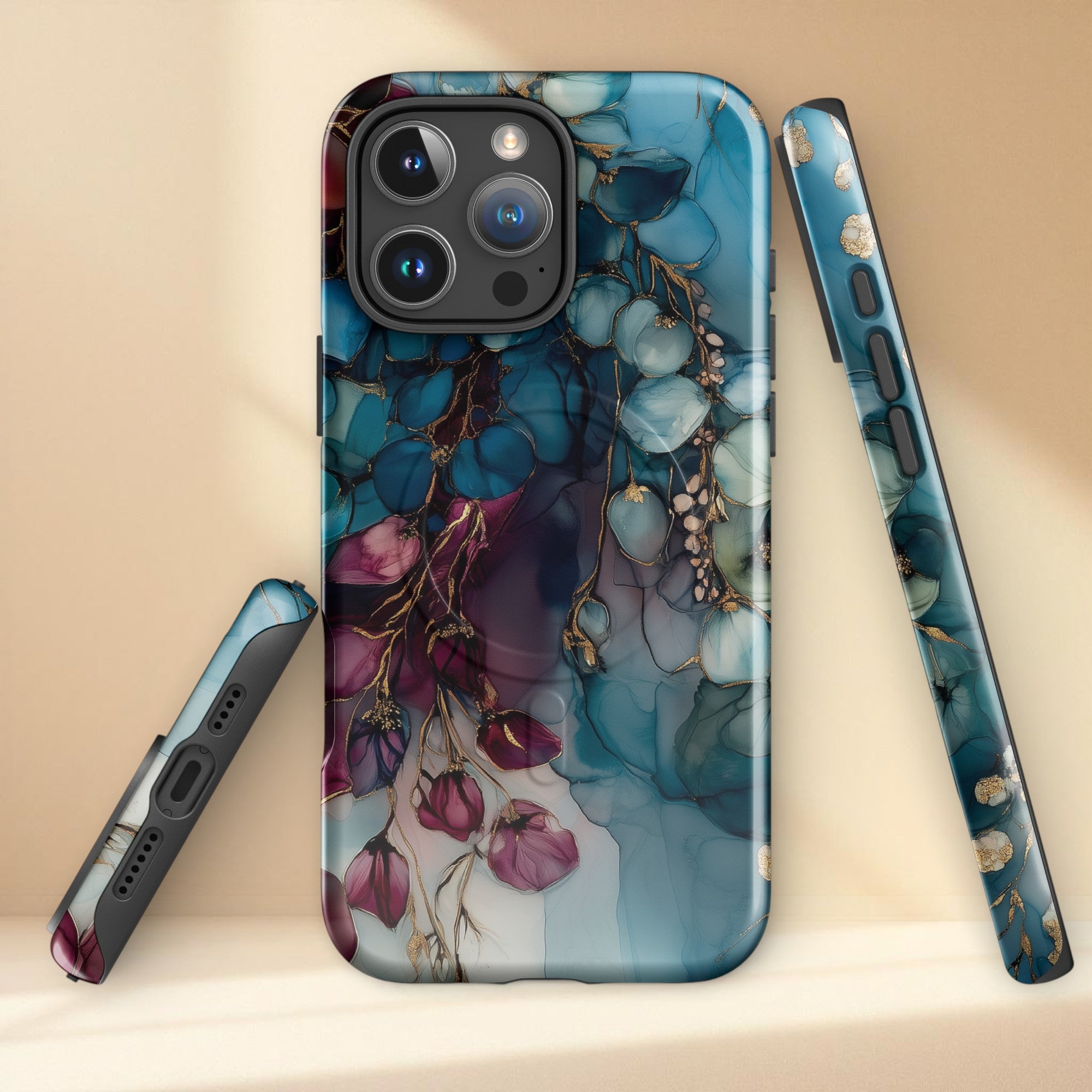 Abstract Floral MagSafe Tough iPhone Case | iPhone 14–17