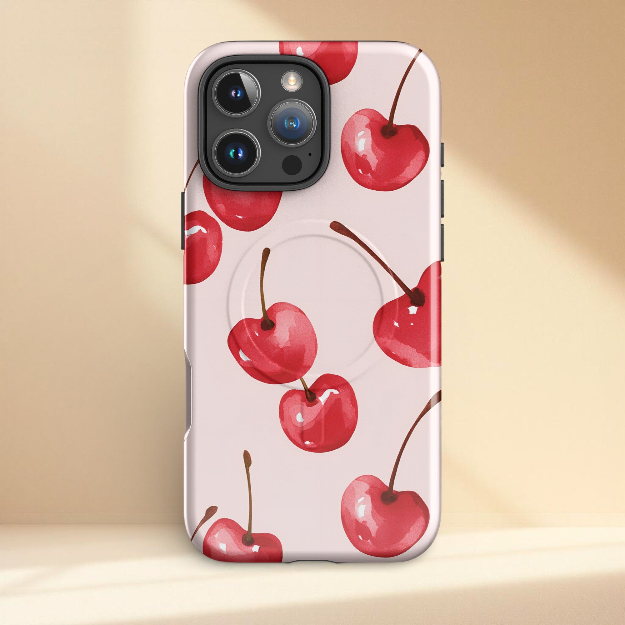 Playful Cherry Print MagSafe® tough case for iPhone®