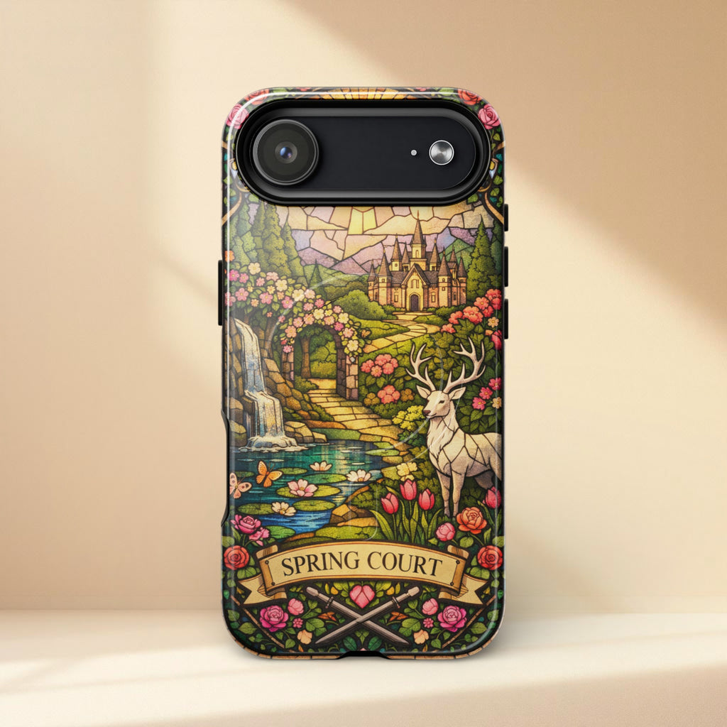 Spring Court Stained Glass MagSafe® tough case for iPhone®