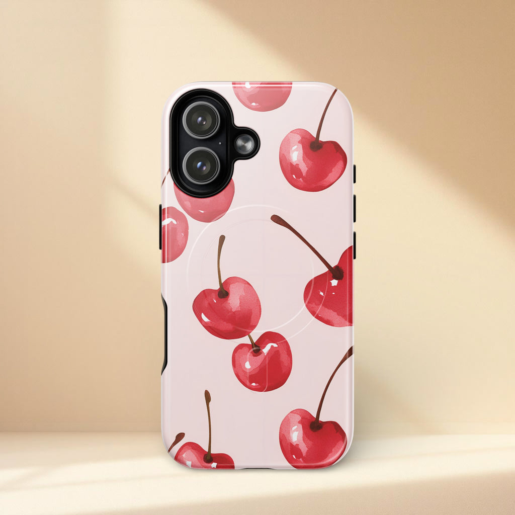 Playful Cherry Print MagSafe® tough case for iPhone®