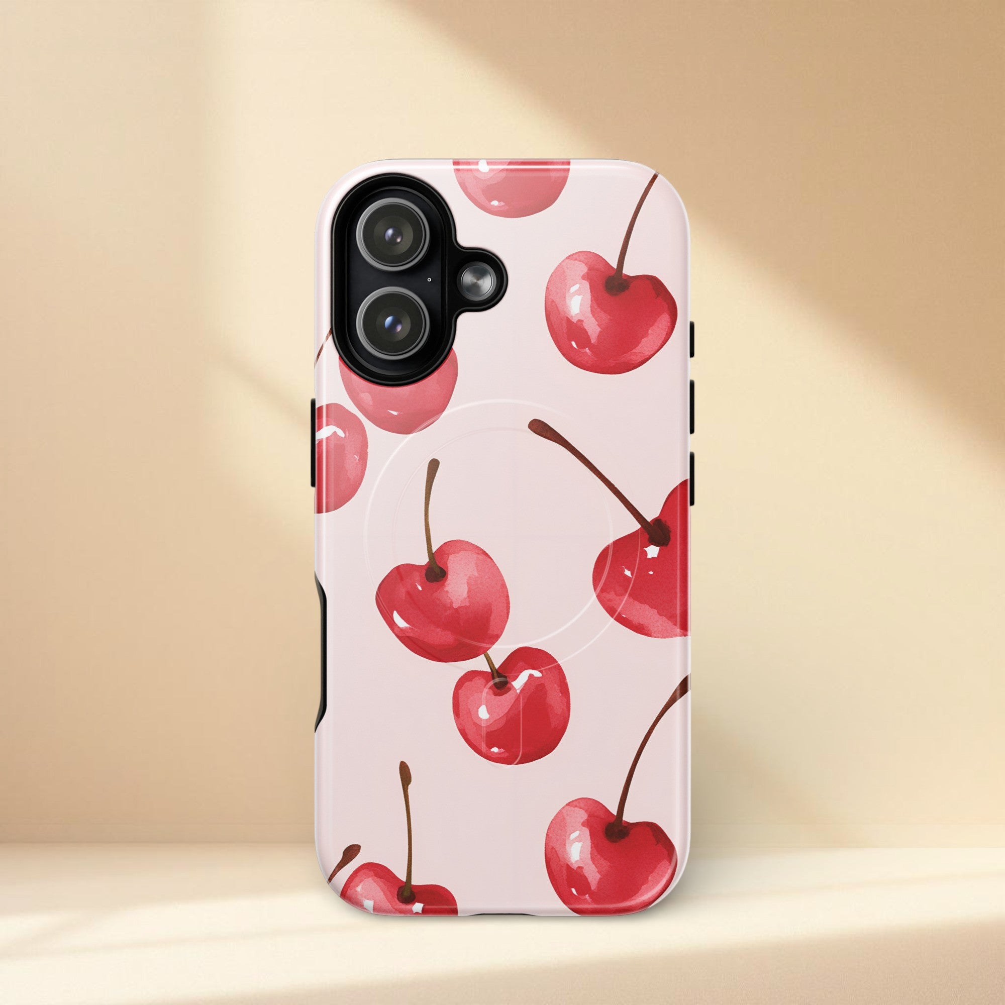 Playful Cherry Print MagSafe® tough case for iPhone®