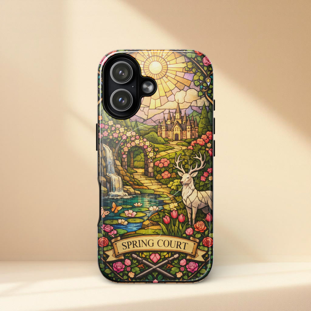 Spring Court Stained Glass MagSafe® tough case for iPhone®