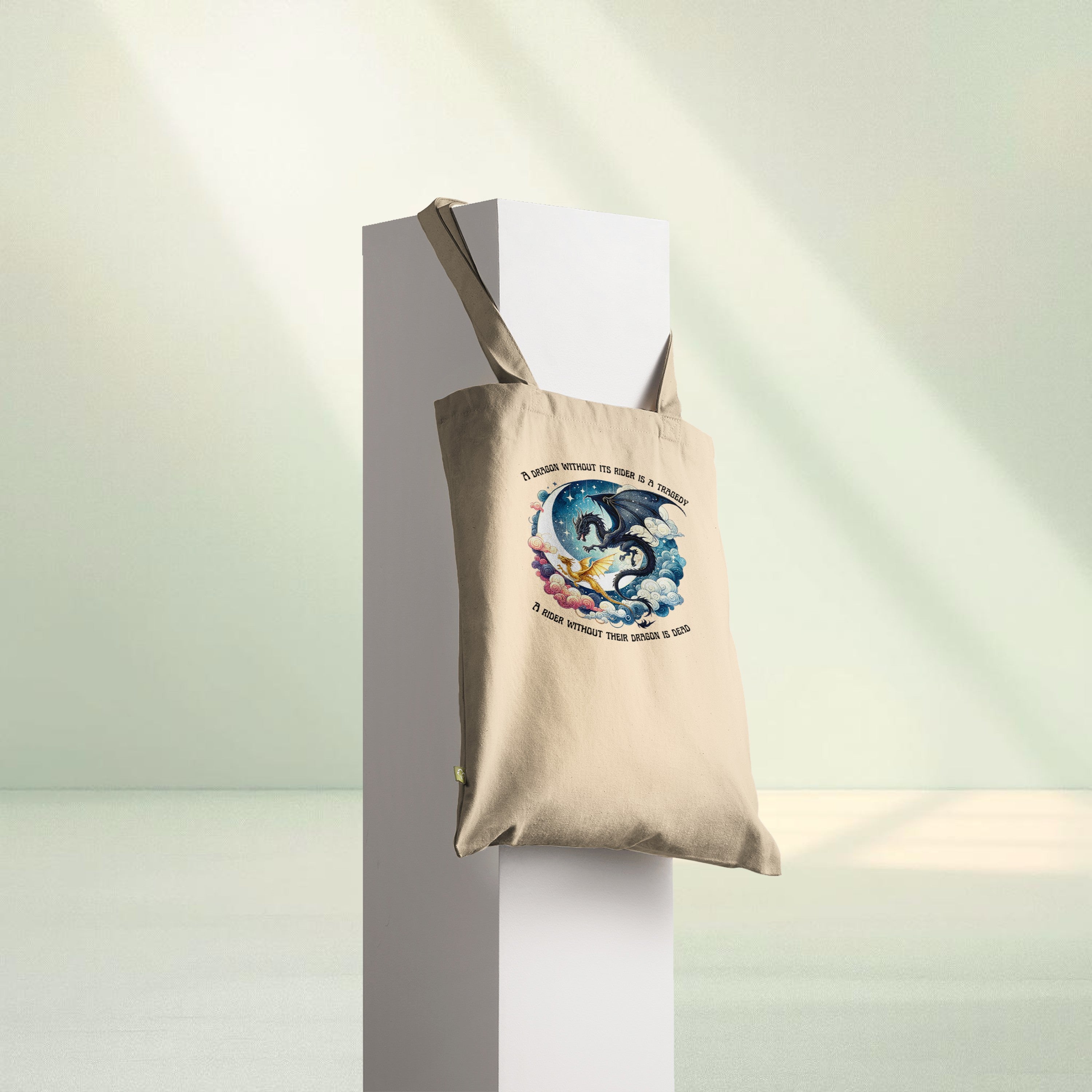 Dragon Rider Romantasy Fantasy Tote Bag – Dragon Bond Reader Aesthetic Canvas Tote