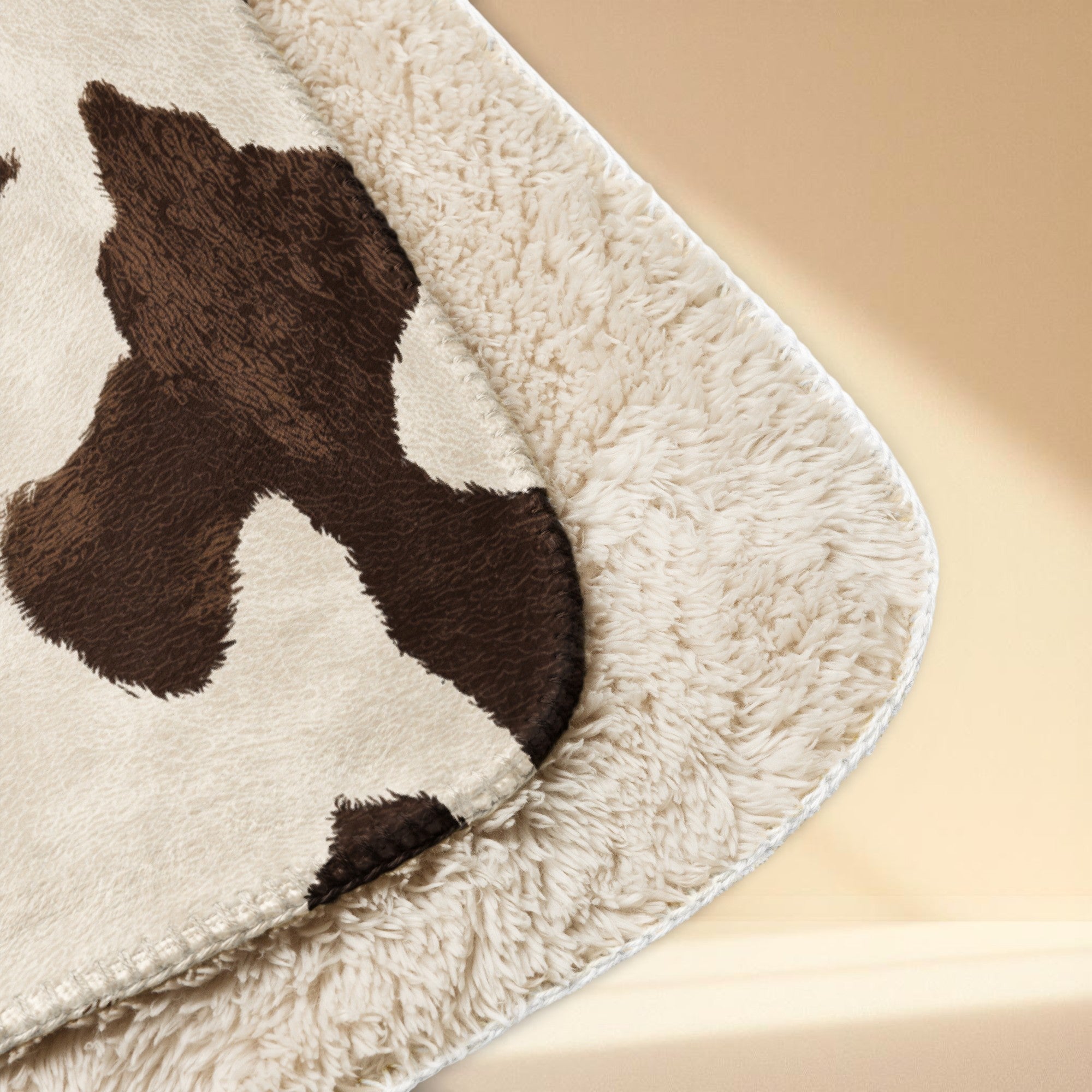 Cow Print Sherpa Blanket | Cosy Sherpa Throw