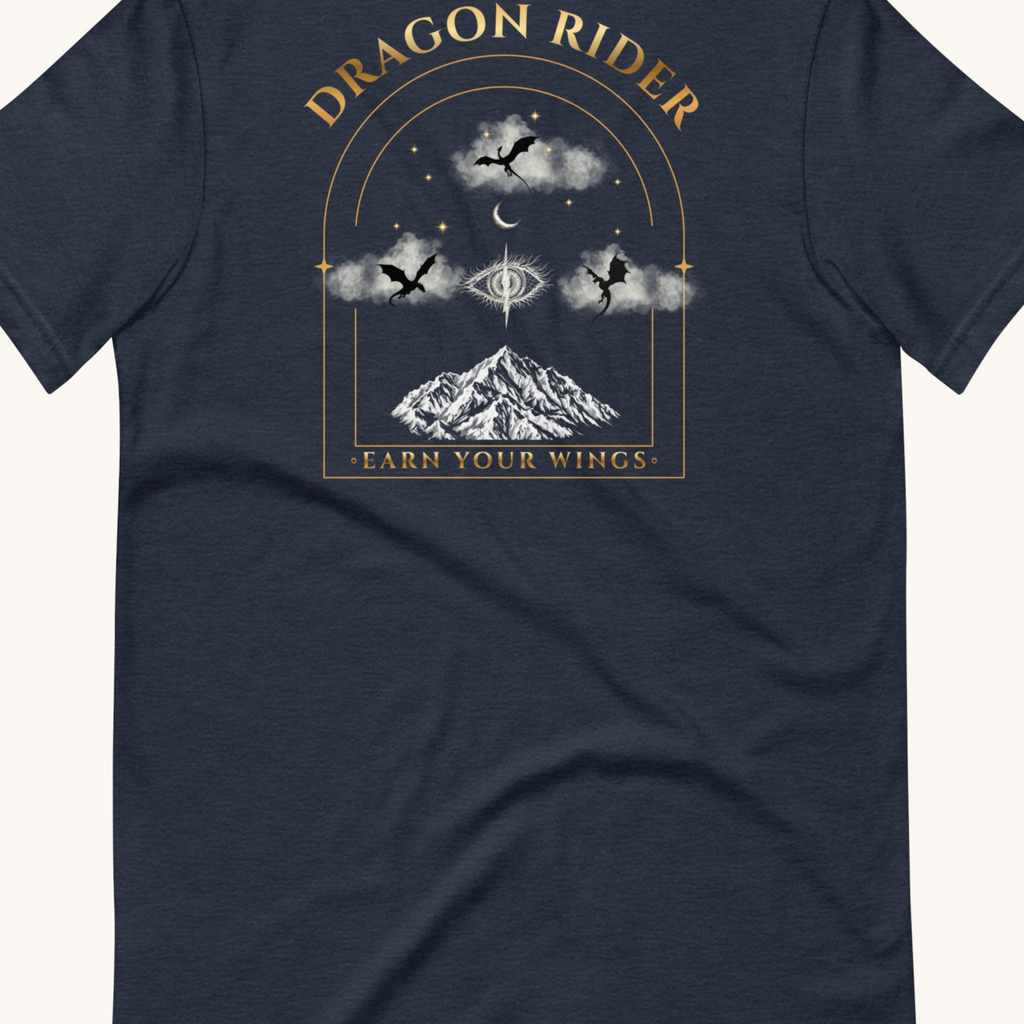 Dragon Rider “Earn Your Wings” Tee – Romantasy Aesthetic Graphic Tee