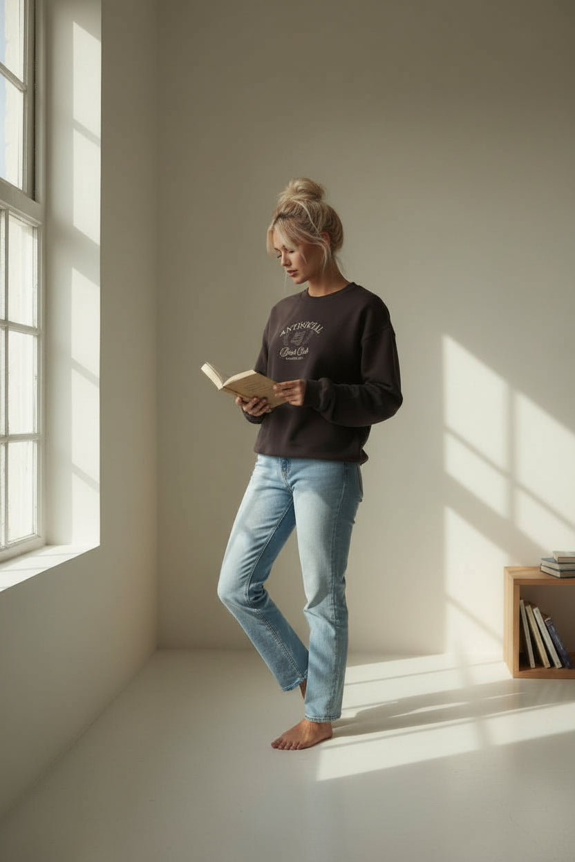 Antisocial Book Club Sweatshirt - Chocolate